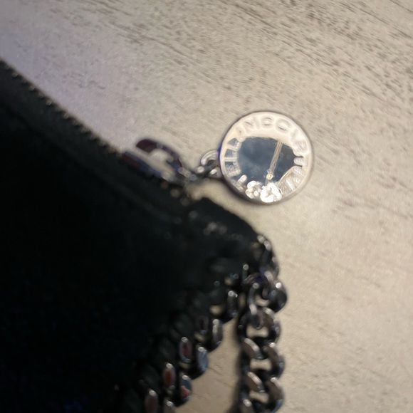 Stella McCartney Black Clutch with Silver Chain - Picture 7 of 10